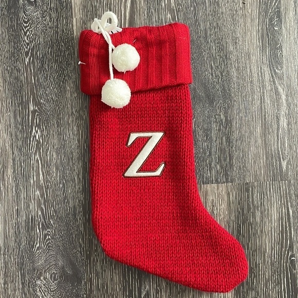 Lined Initial Z Christmas Stocking NWOT - Picture 5 of 5